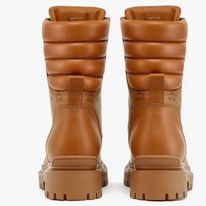 MCM Tan Leather Moto Boots